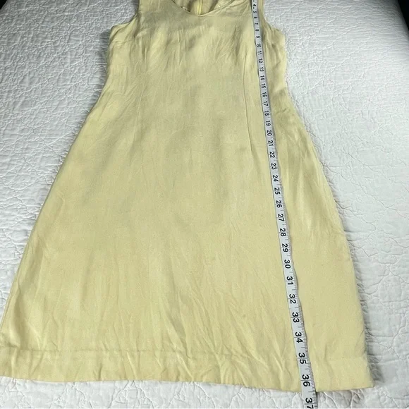 🔥Tommy Bahama 100% Silk Knee Length Yellow Butter Dress - Picture 11 of 13